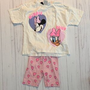 Zara kids Minnie and Daisy tshirt/short set